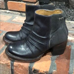 Bed Stu Navy Blue Leather Booties size 6.5